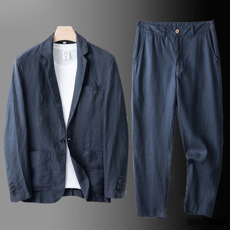 Roderic - Heren set met casual colbert en rechte broek