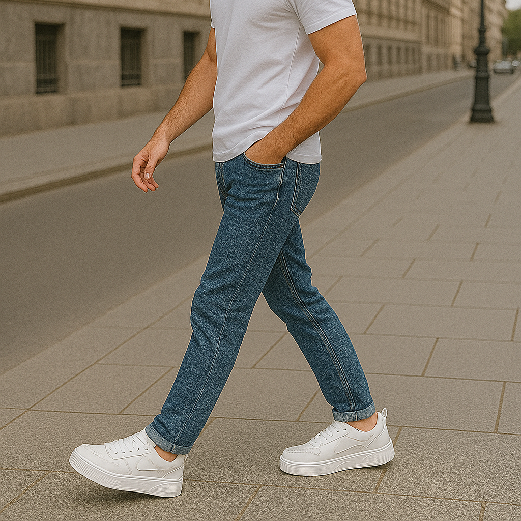 Eudes - Lage heren sneakers met dikke zool en cleane afwerking
