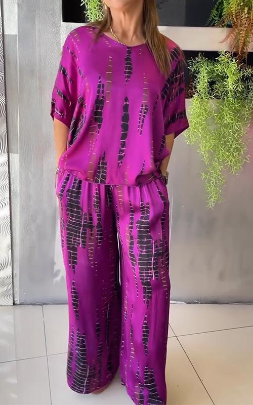 Eszter - Tweedelige dames set met losvallende broek en top