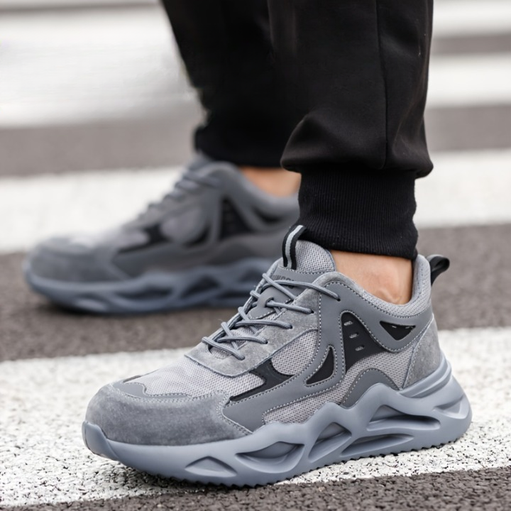 SafeSneakers Grey Matter | Lichtgewicht Veiligheidsschoen sportschoen werkschoen kunstof stalen neus