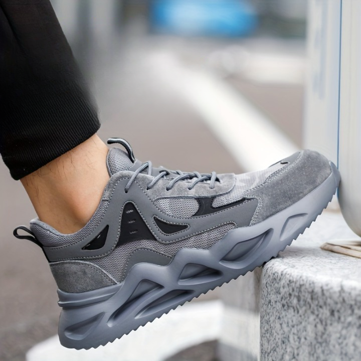 SafeSneakers Grey Matter | Lichtgewicht Veiligheidsschoen sportschoen werkschoen kunstof stalen neus
