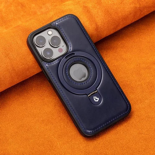 Magnetische iPhone-hoes met ringstandaard en compatibel met draadloos opladen