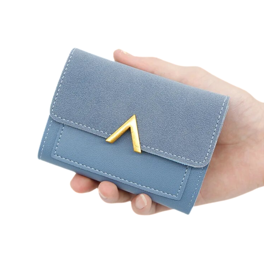Minimalistische compacte leren mini portemonnee