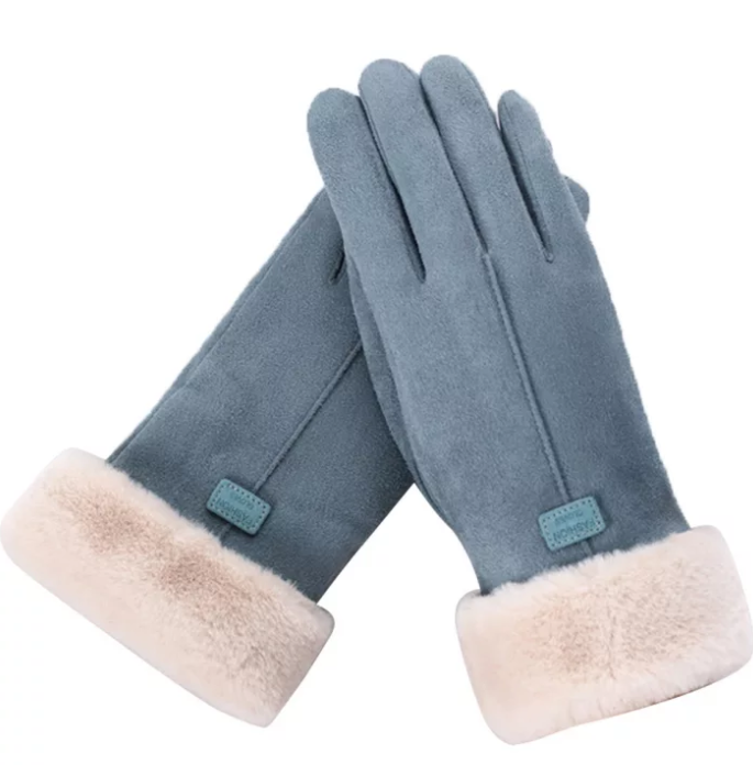 Pluche gevoerde winterhandschoenen