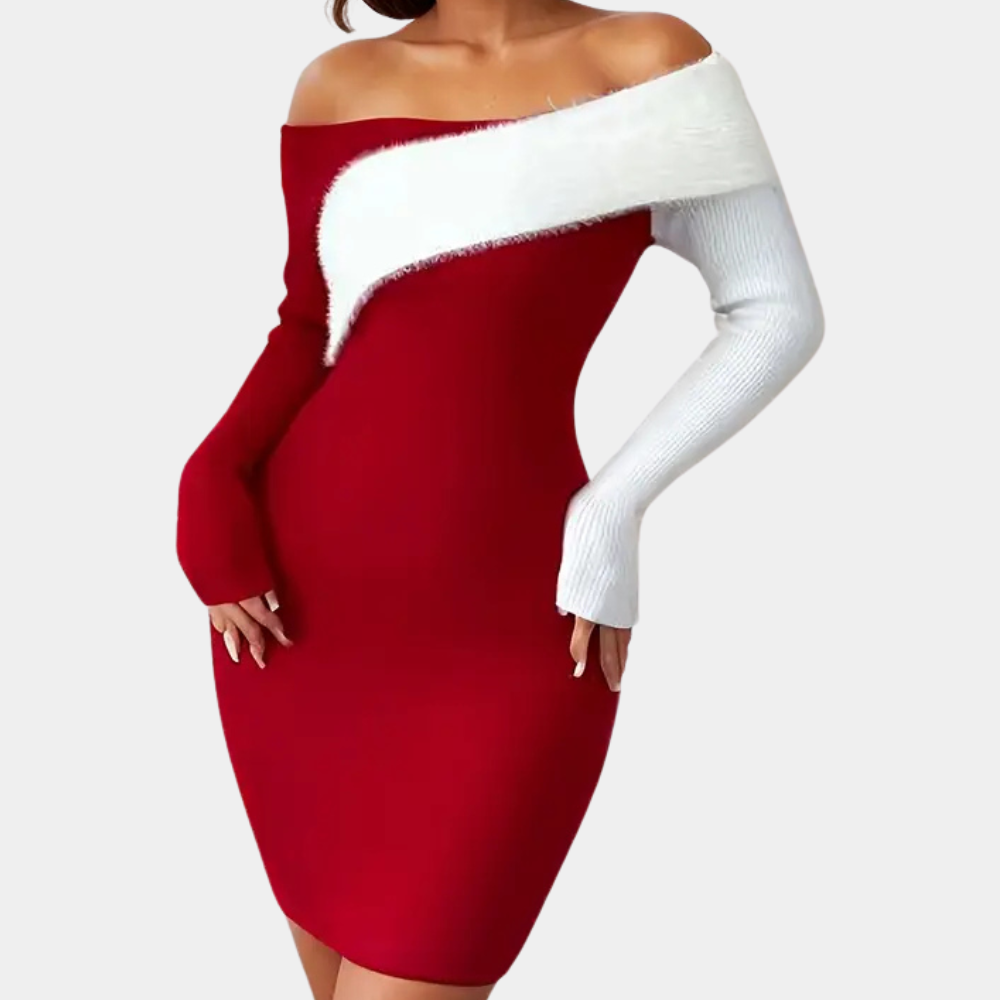 Sylvana - Bodycon mini jurk met één schouder
