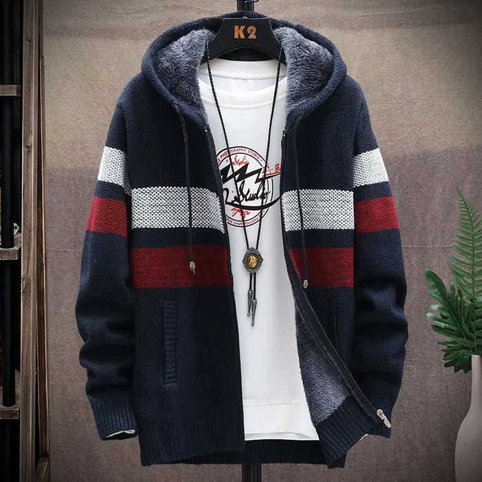Ben - Gebreide zip-up hoodie voor heren
