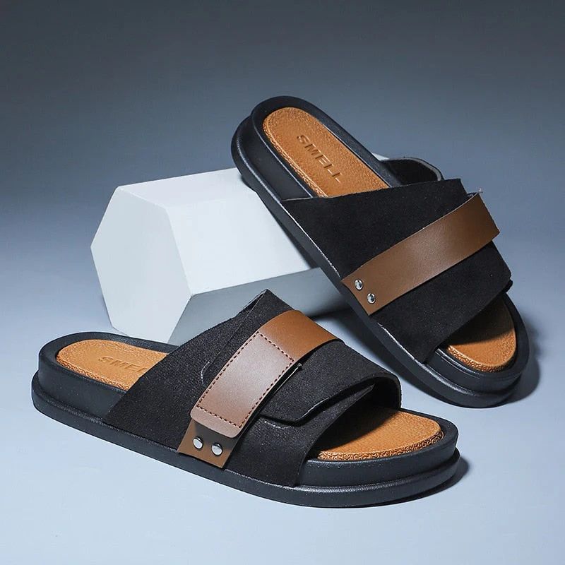 Bertram | Zomerslippers met brede kruisbanden