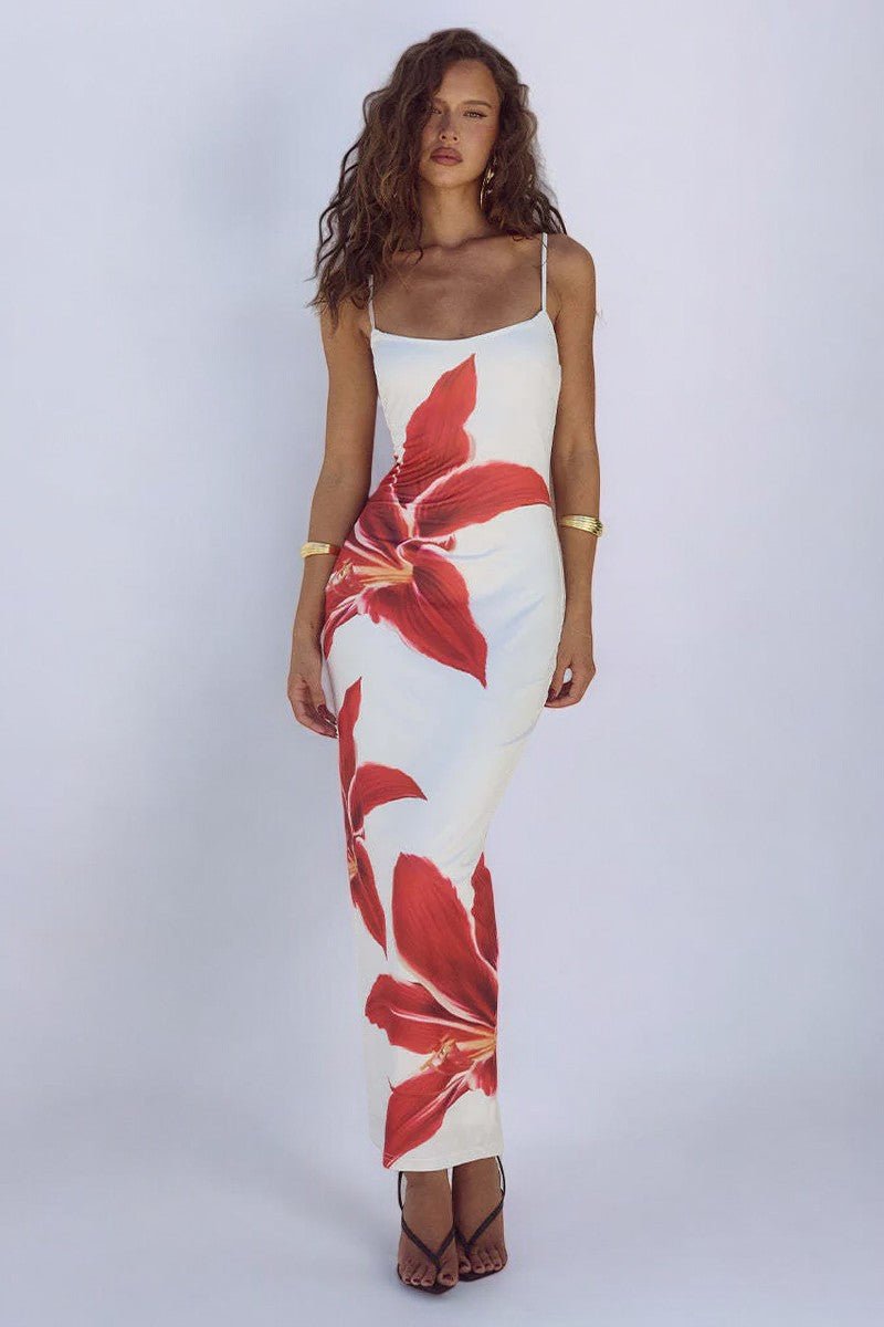 Kestrel - Maxi-jurk zonder mouwen met bloemenprint