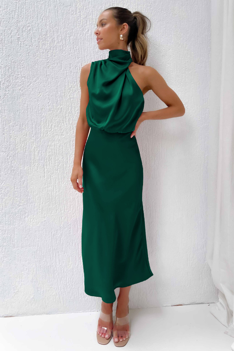 Fiona | Elegante avondjurk hoge kraag
