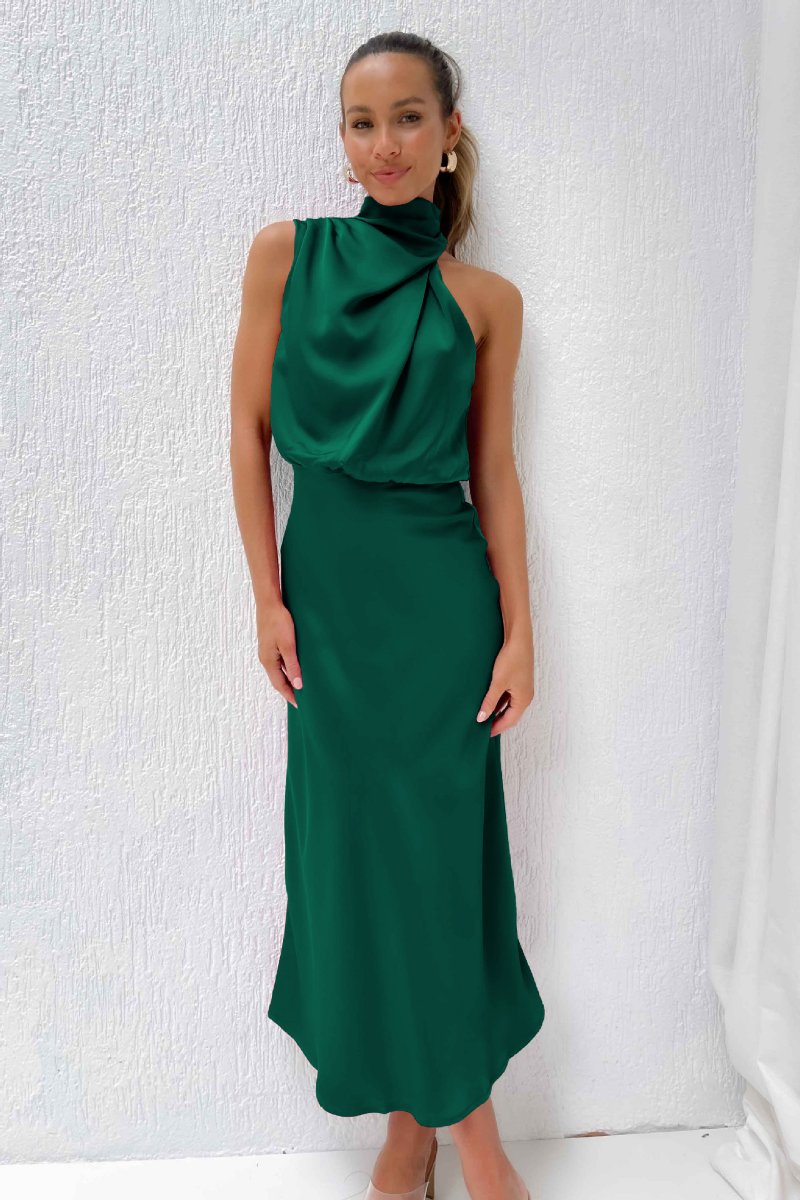 Fiona | Elegante avondjurk hoge kraag