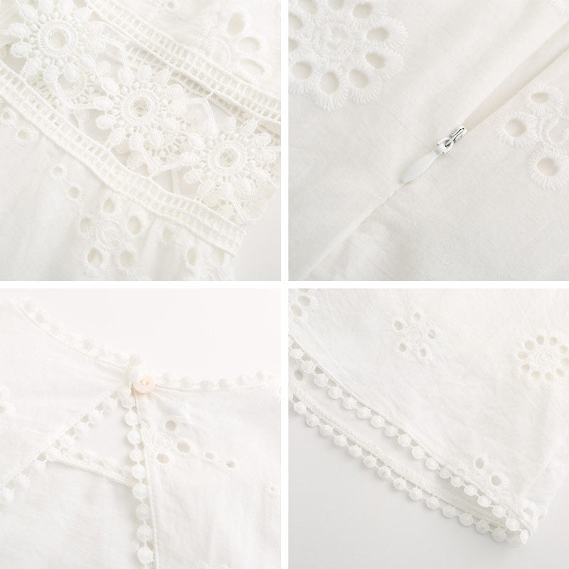 Noor | Ibiza boho stijl jurk kort wit