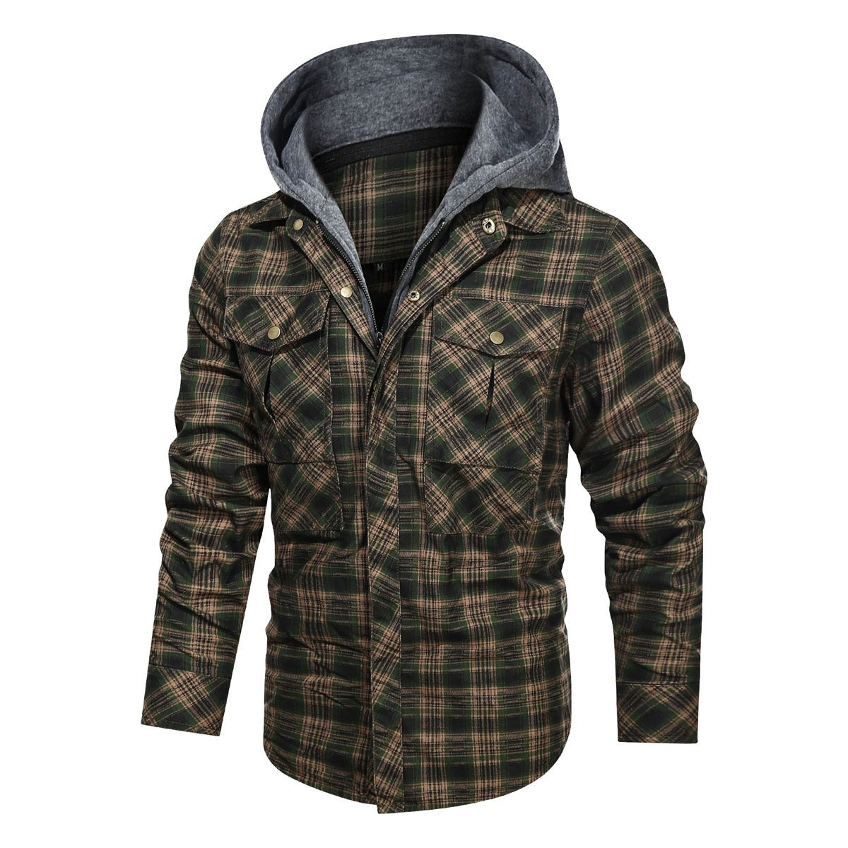 Taft - Casual geruite herenjas met capuchon