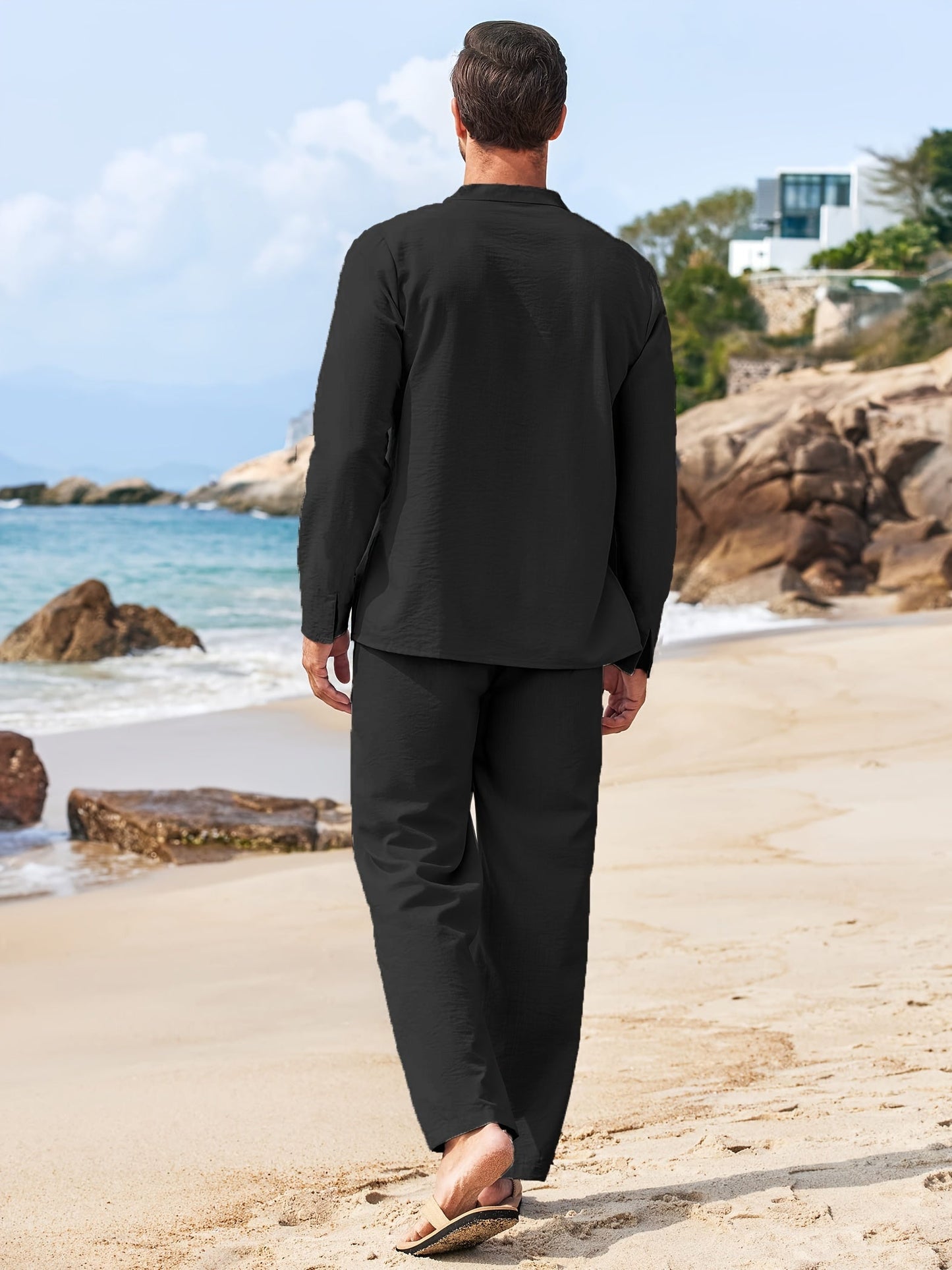 Caven - Heren strandset met veterdetail