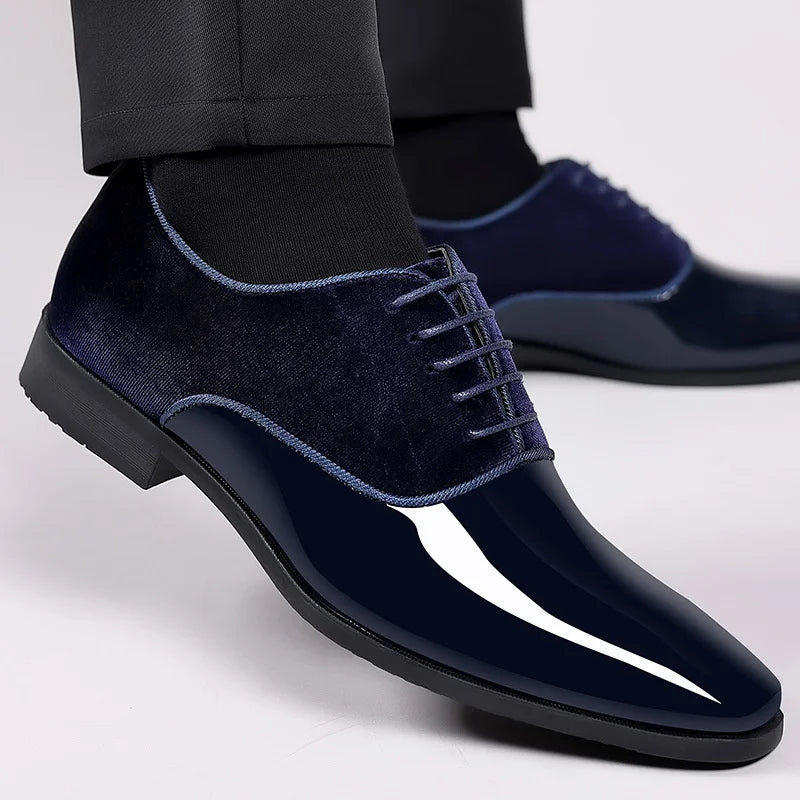 Egon - Herenveterschoenen met glanzende neus en verfijnde contouren