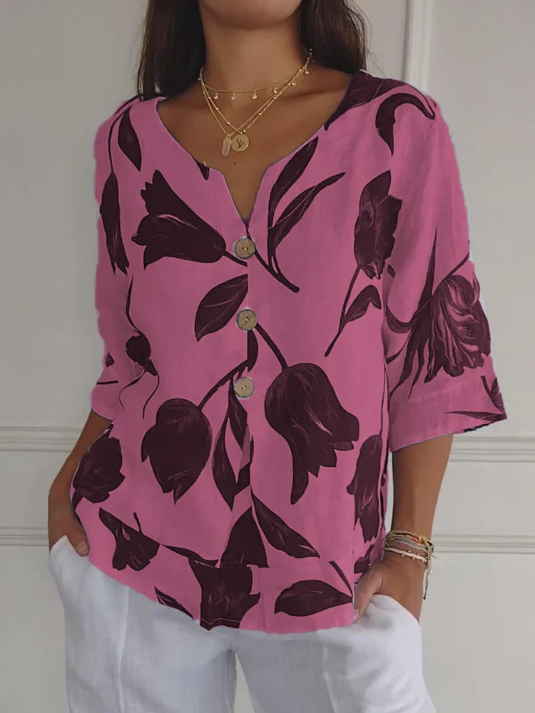 Garsenda - Trendy blouse met bloemenprint