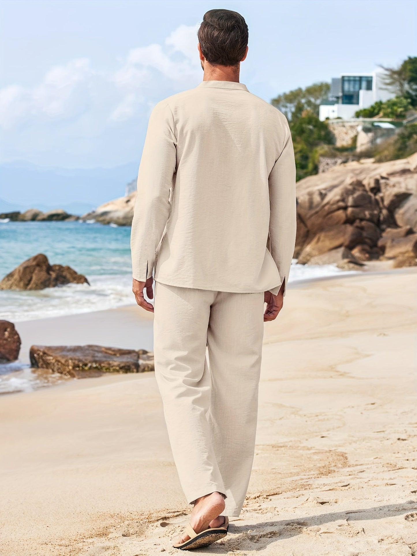 Caven - Heren strandset met veterdetail