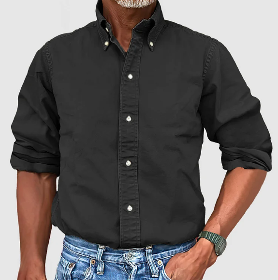 Edwin - Heren overhemd met knoopsluiting en casual fit