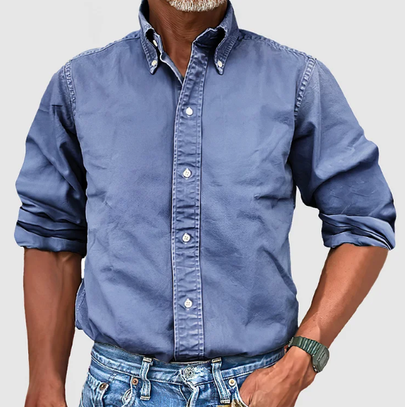 Edwin - Heren overhemd met knoopsluiting en casual fit