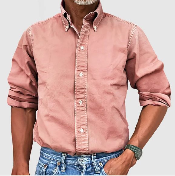 Edwin - Heren overhemd met knoopsluiting en casual fit