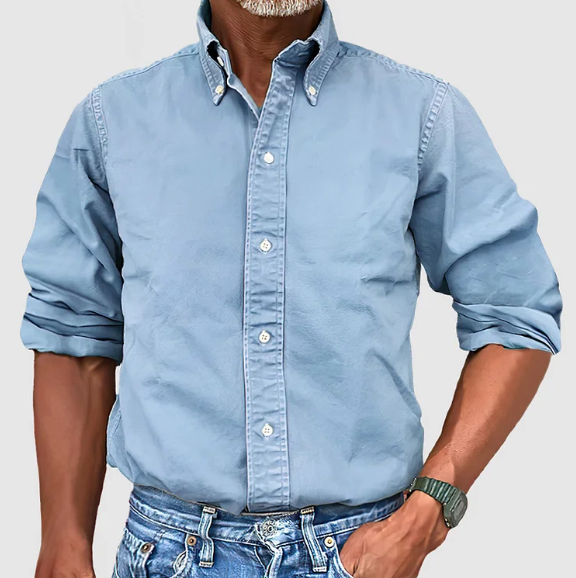 Edwin - Heren overhemd met knoopsluiting en casual fit