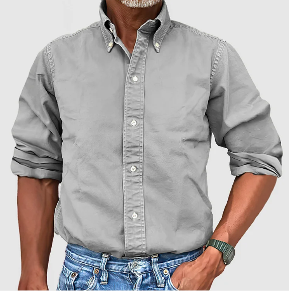 Edwin - Heren overhemd met knoopsluiting en casual fit
