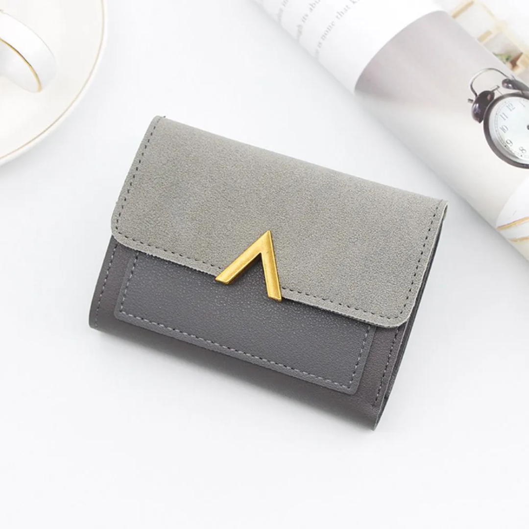 Minimalistische compacte leren mini portemonnee