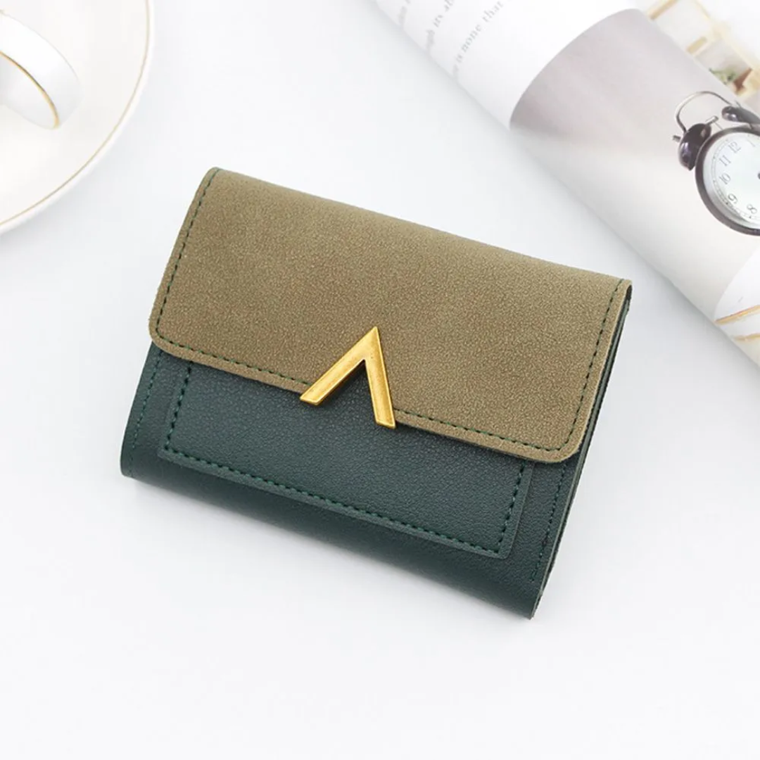 Minimalistische compacte leren mini portemonnee