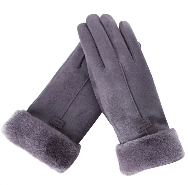 Pluche gevoerde winterhandschoenen