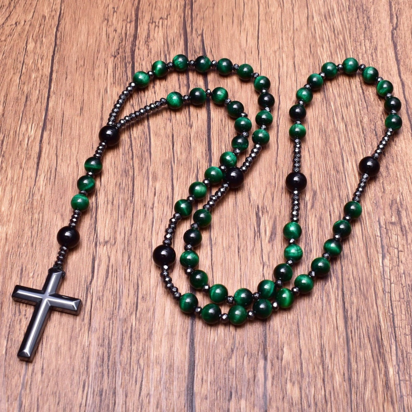 Heren Halsketting met Kruisvormige Hanger en Spiritueel Ontwerp