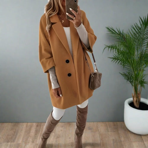 Oceane - Oversized jas met dubbele knoop