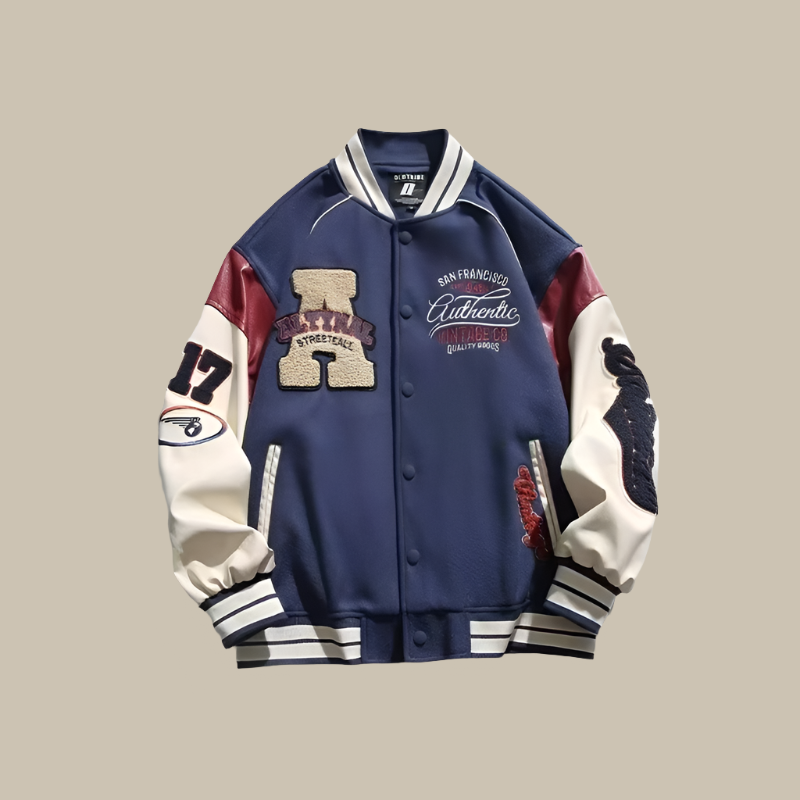 Vintage baseball jack trendy oversized jas - Norman