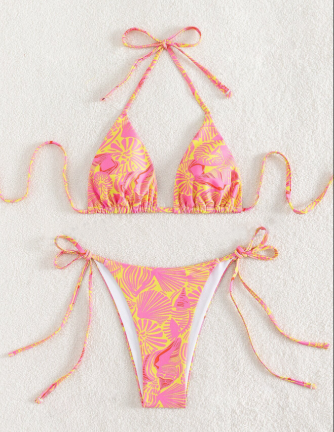 Justyna - Dames bikini met strikdetail