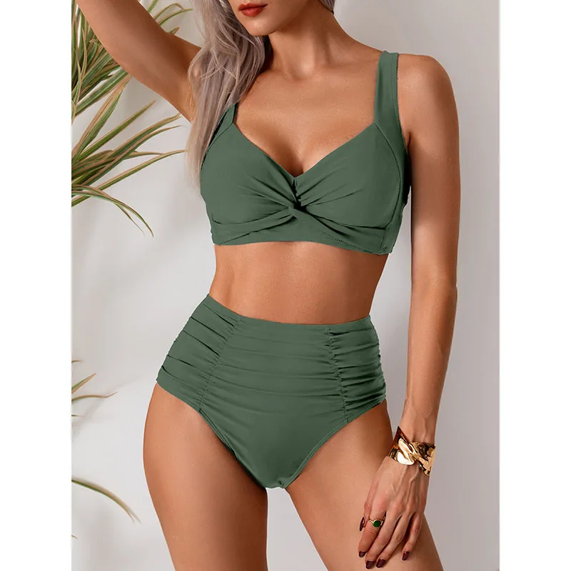 Sterre - Dames high-waist bikini met twistdetail
