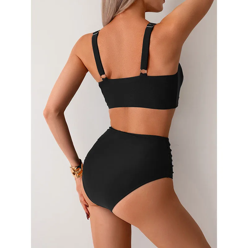 Sterre - Dames high-waist bikini met twistdetail