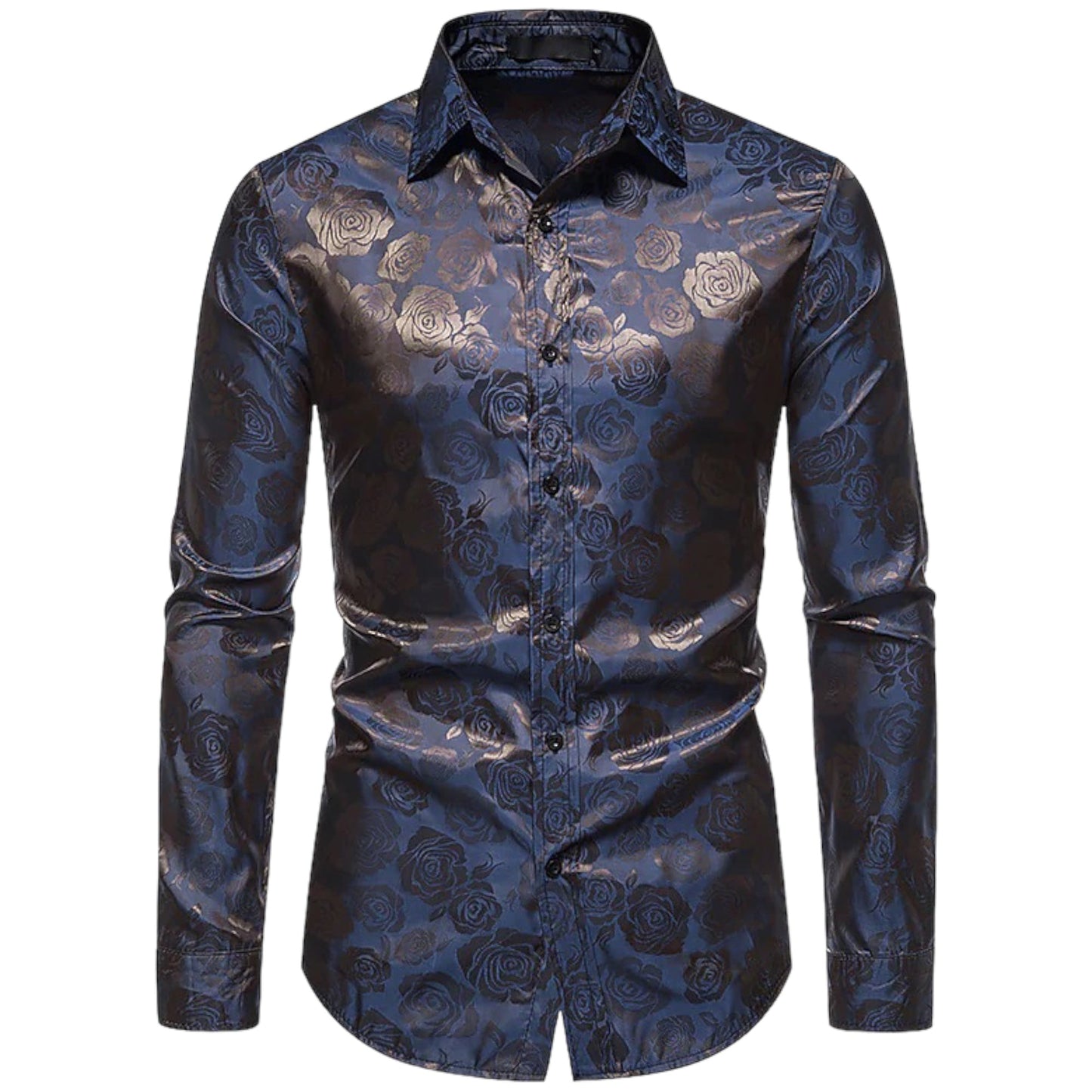 Benji | Bloemig gedetailleerd overhemd met lange mouwen voor mannen