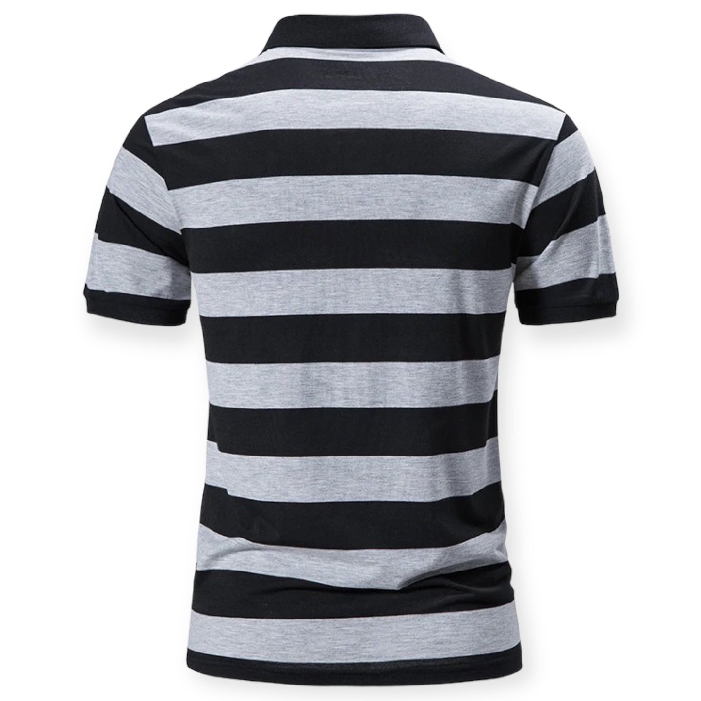 Barney | Gestreept poloshirt met geknoopte kraag