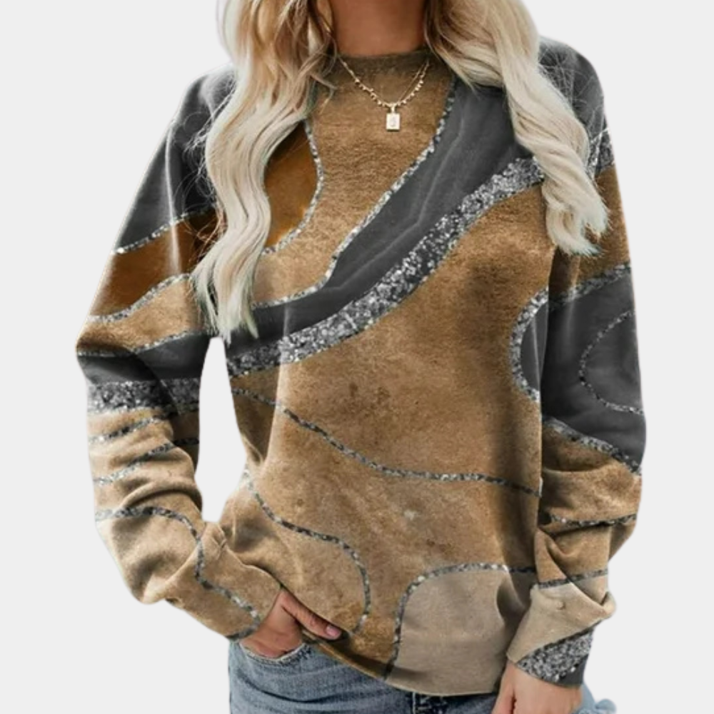 Una - Sweater met abstracte print voor dames