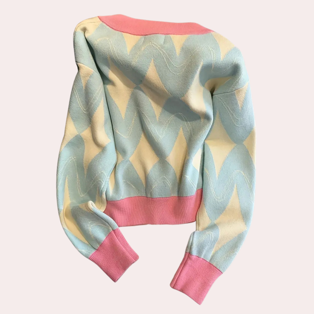 Vaila | Gestreept gebreid vest
