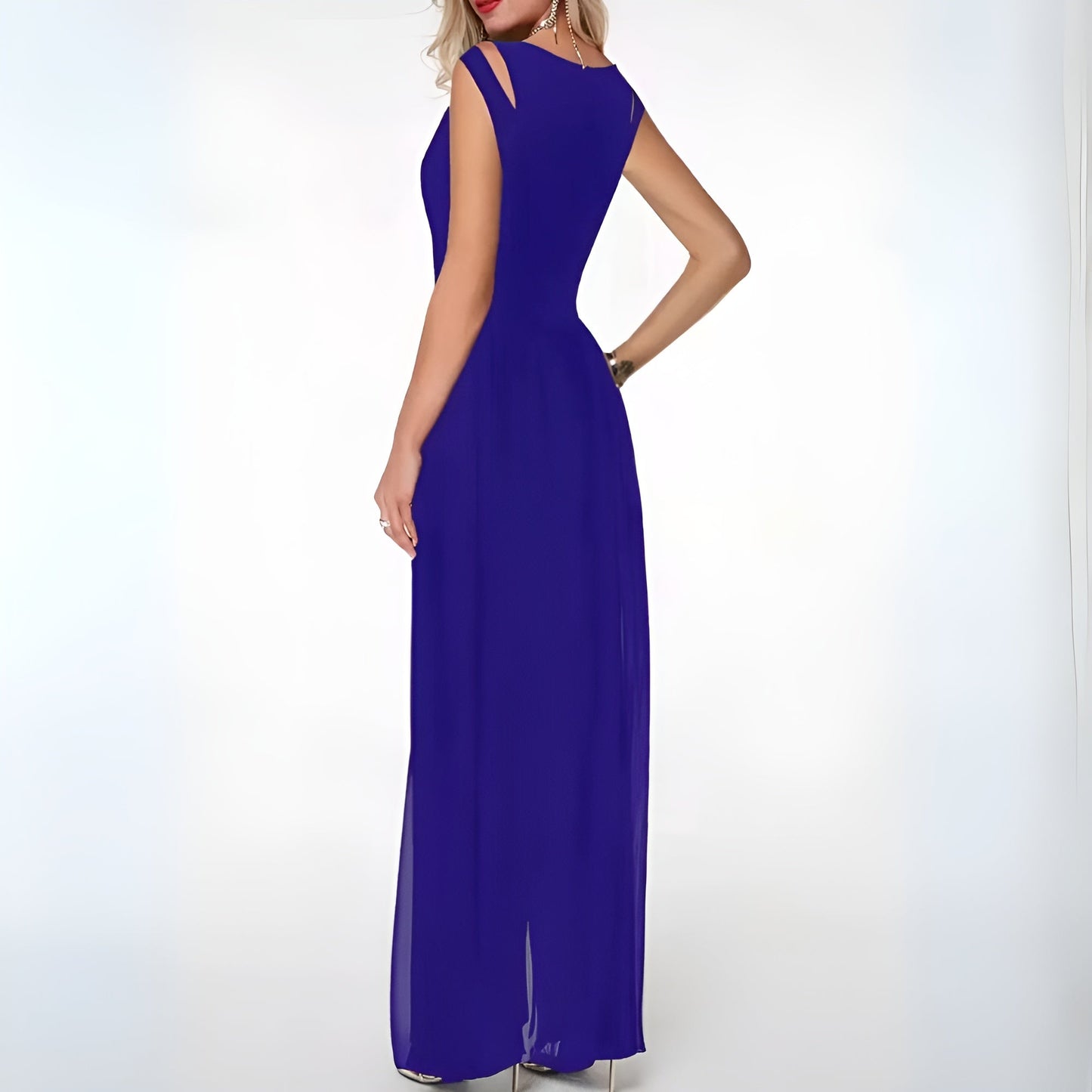 Mabelle – Mouwloze avondjurk met cut-out schouders voor dames