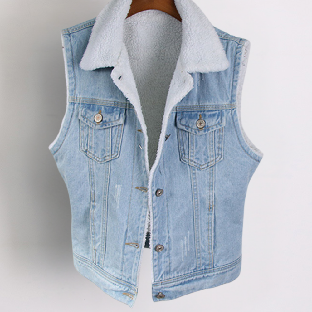 Kalista - Mouwloos denim vest voor dames