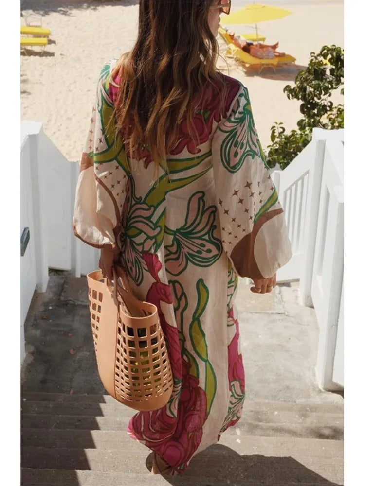 Aimee - Zomerjurk met diepe split voor dames