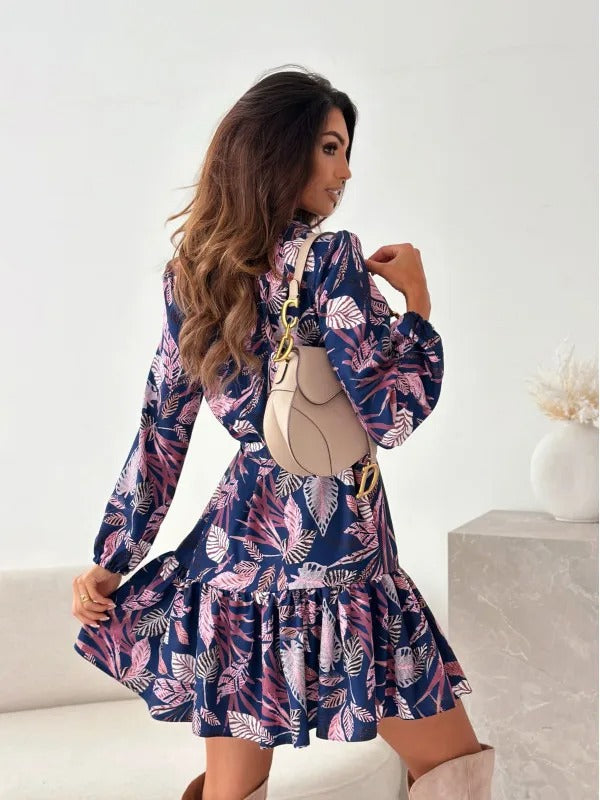 Ingrid - Zomerjurk met bloemenprint en knoopsluiting voor dames