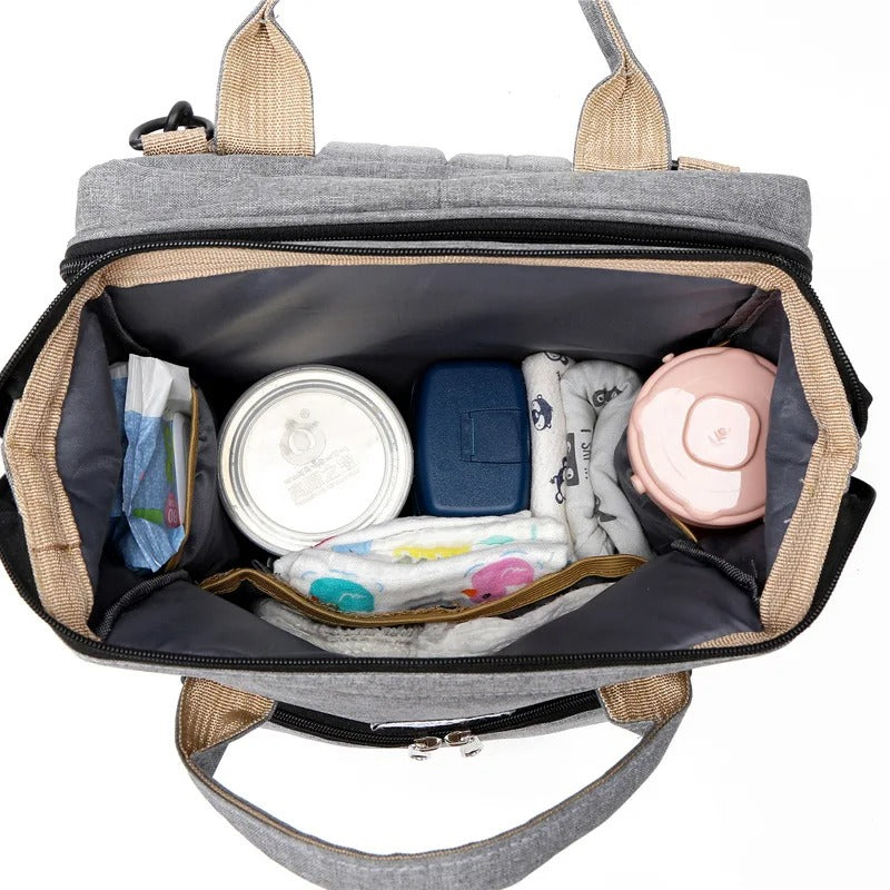 Multifunctionele luierrugzak met uitklapbaar babynest