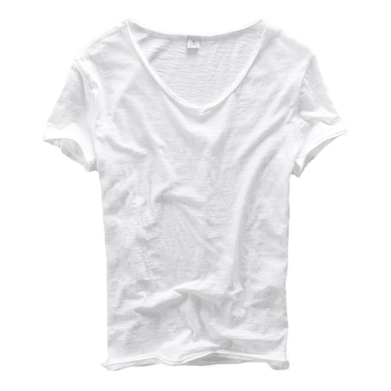 Cosimo - Heren T-shirt met v-hals en nonchalante afwerking