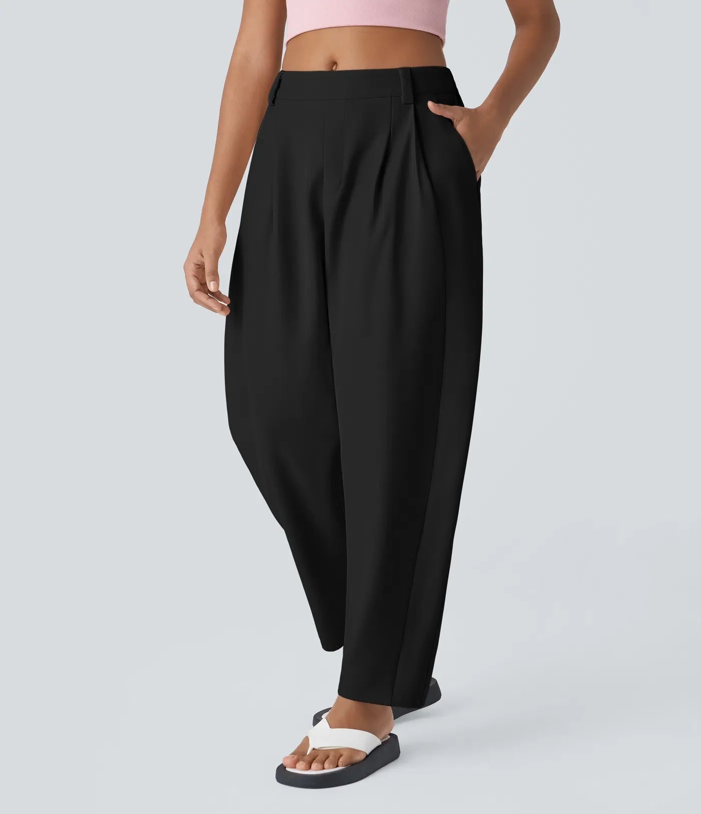 Claudia - Losvallende damesbroek met hoge taille
