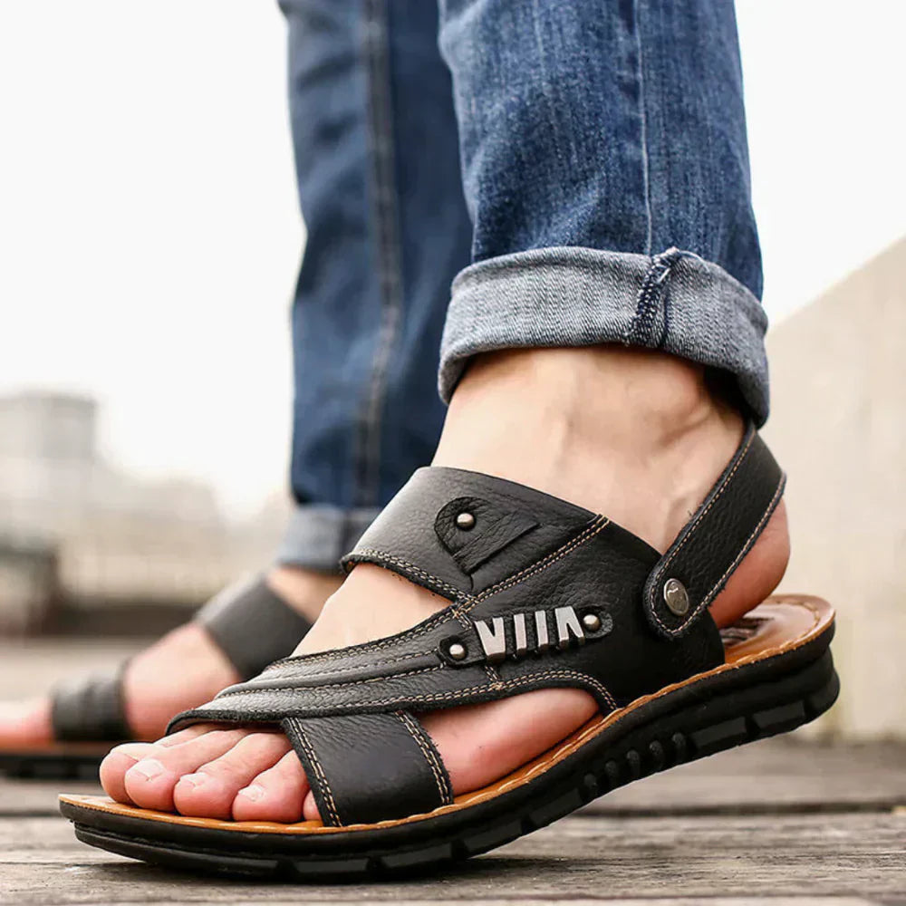 Luca – Heren sandalen met verstelbare band en profielzool