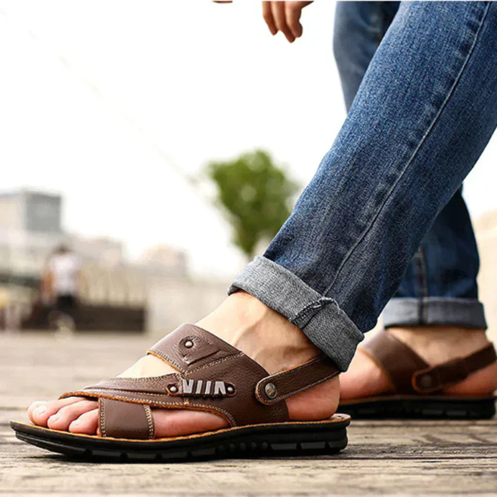 Luca – Heren sandalen met verstelbare band en profielzool