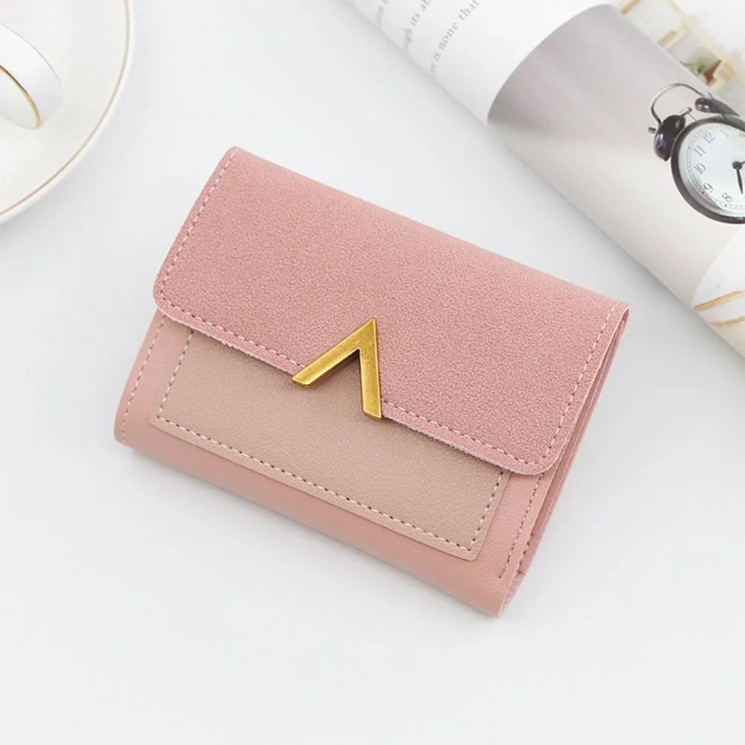 Minimalistische compacte leren mini portemonnee