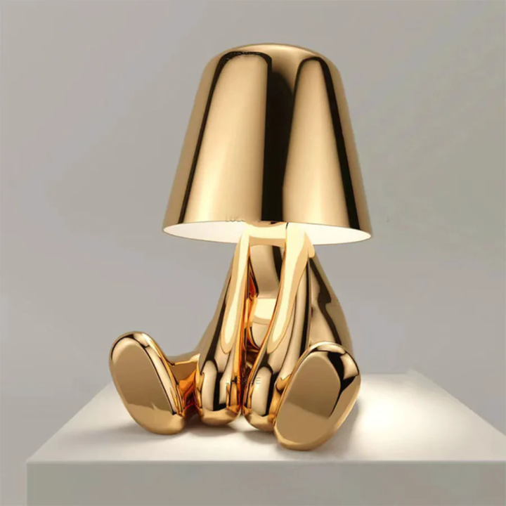 Kunstzinnige draadloze LED-tafellamp in moderne sculptuurvorm