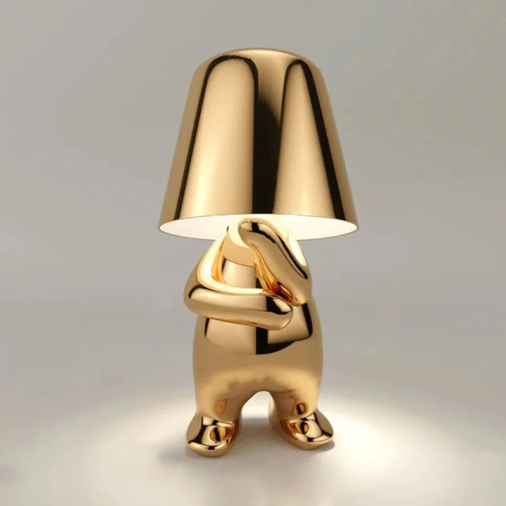 Kunstzinnige draadloze LED-tafellamp in moderne sculptuurvorm